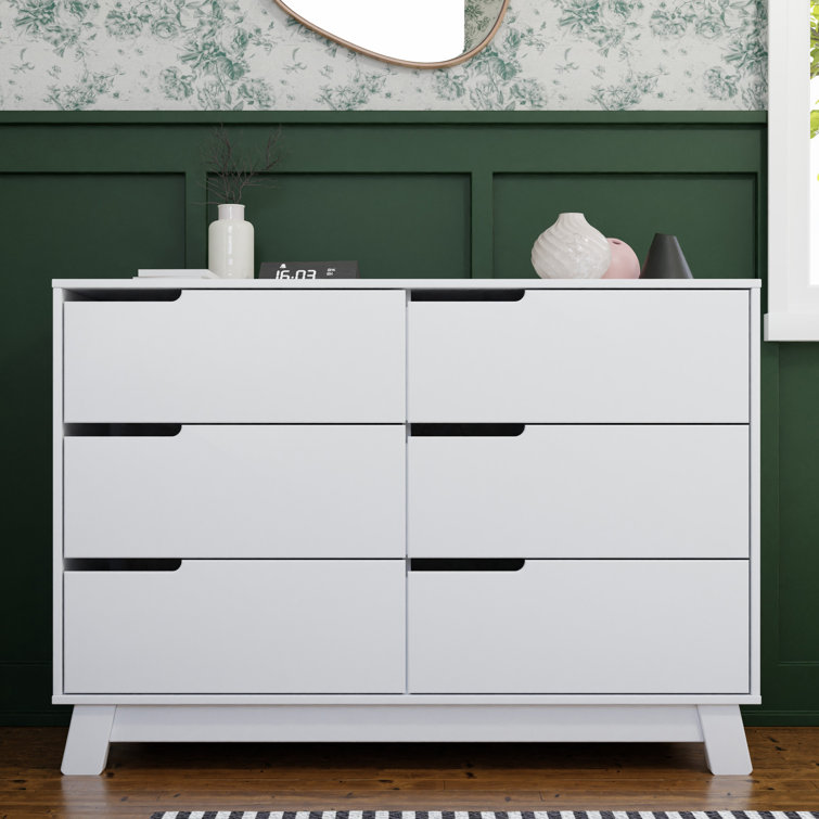 Hudson 48" White Pine 6-Drawer Double Dresser