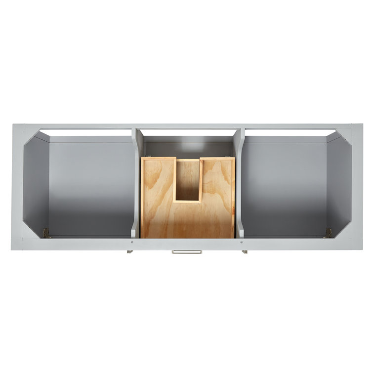 Bayhill Gray 60'' Single Sink Freestanding Vanity with Quartz Top