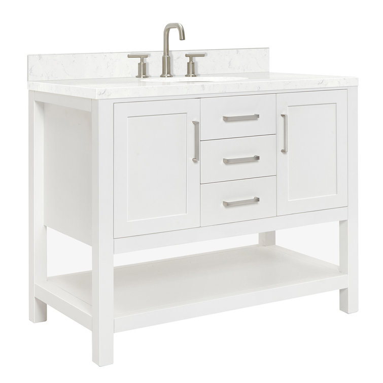 Bayhill 42'' White Quartz Single Basin Vanity Set