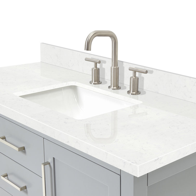 Bayhill 48" Gray Wood Single Vanity with Quartz Top