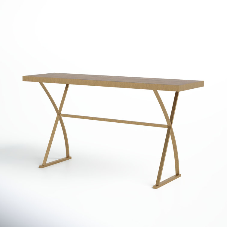 Bernville 62'' Brown Pine Wood Console Table