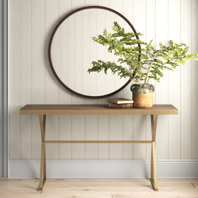 Bernville 62'' Brown Pine Wood Console Table