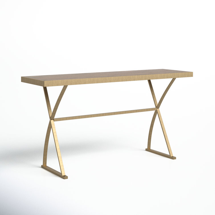 Bernville 62'' Brown Pine Wood Console Table