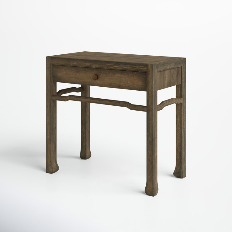 Anders Coastal Cool Light Natural Wood Nightstand with USB Port