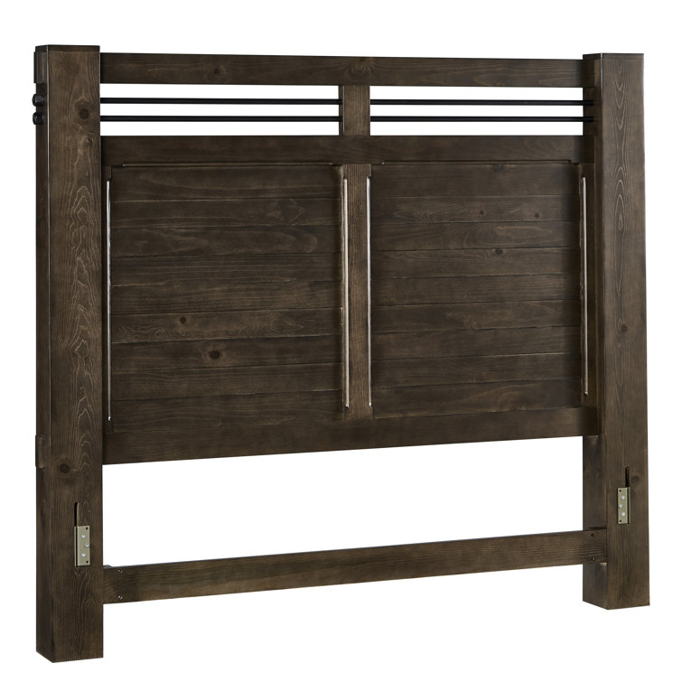 Rustic Brown Queen Panel Bed with Storage Drawer
