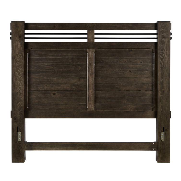 Rustic Brown Queen Panel Bed with Storage Drawer