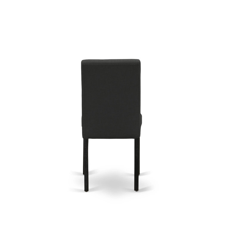 Distressed Jacobean 72" Rectangular Wood Dining Set with 6 Black Chairs