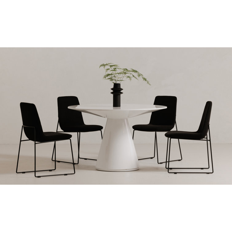 Otago Contemporary 47" Round White Reclaimed Wood Dining Table