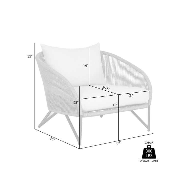 Deena Outdoor Lounge Chair with Cushion