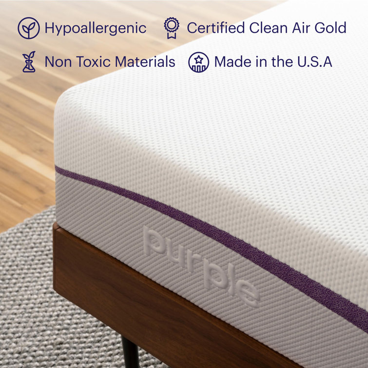 California King White Gel Memory Foam Mattress with Medium Comfort
