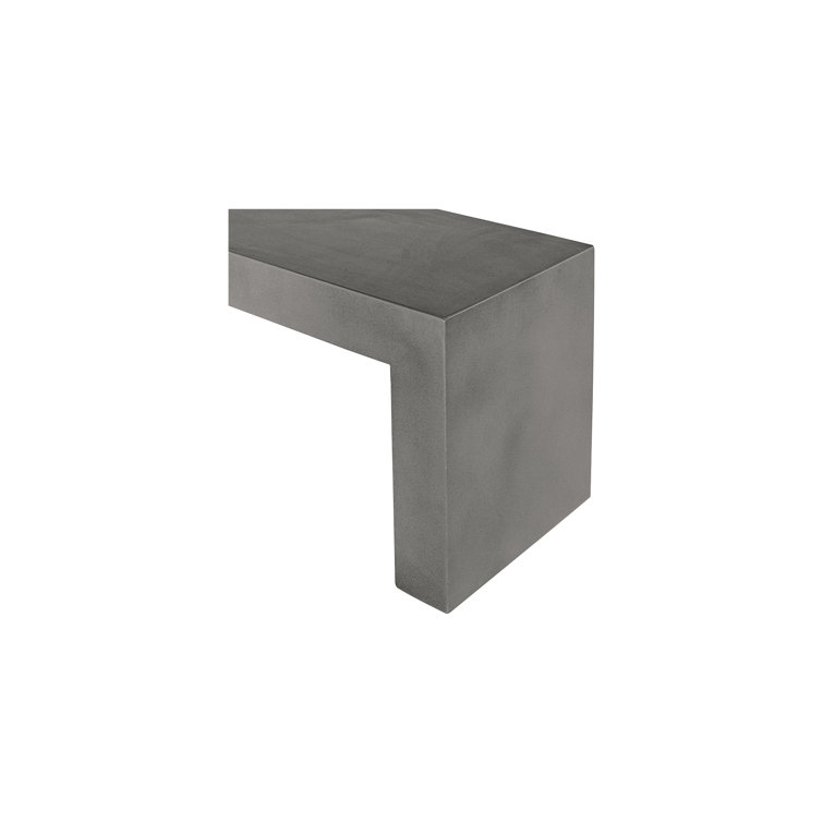 Brinlie Modern 55'' Grey Fiber-Reinforced Cement Outdoor Bench