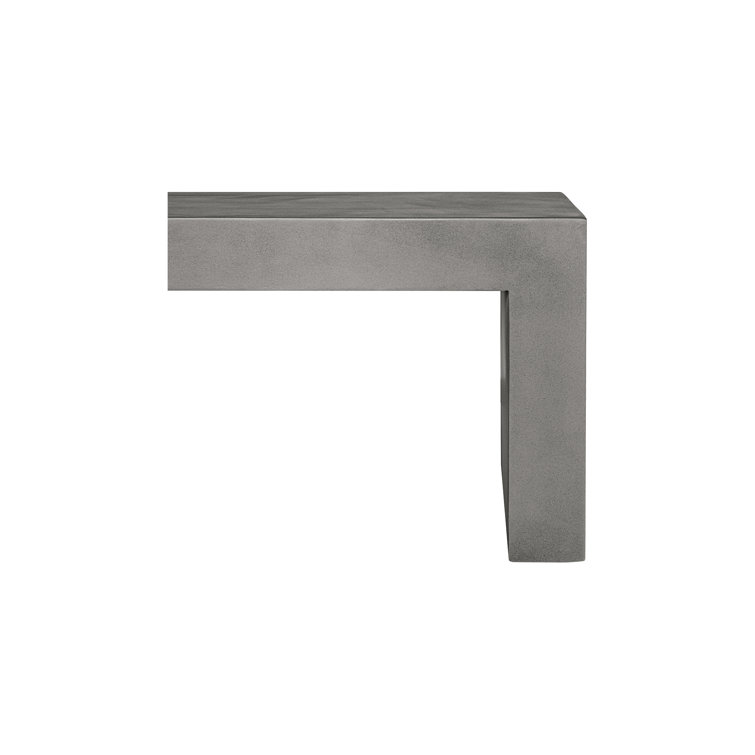 Brinlie Modern 55'' Grey Fiber-Reinforced Cement Outdoor Bench