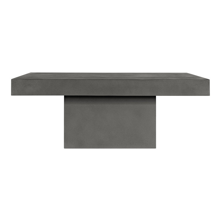 Arely 47'' Gray Industrial Concrete Rectangular Coffee Table
