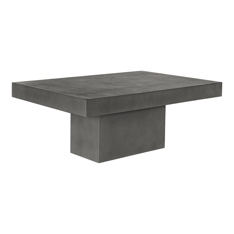 Arely 47'' Gray Industrial Concrete Rectangular Coffee Table