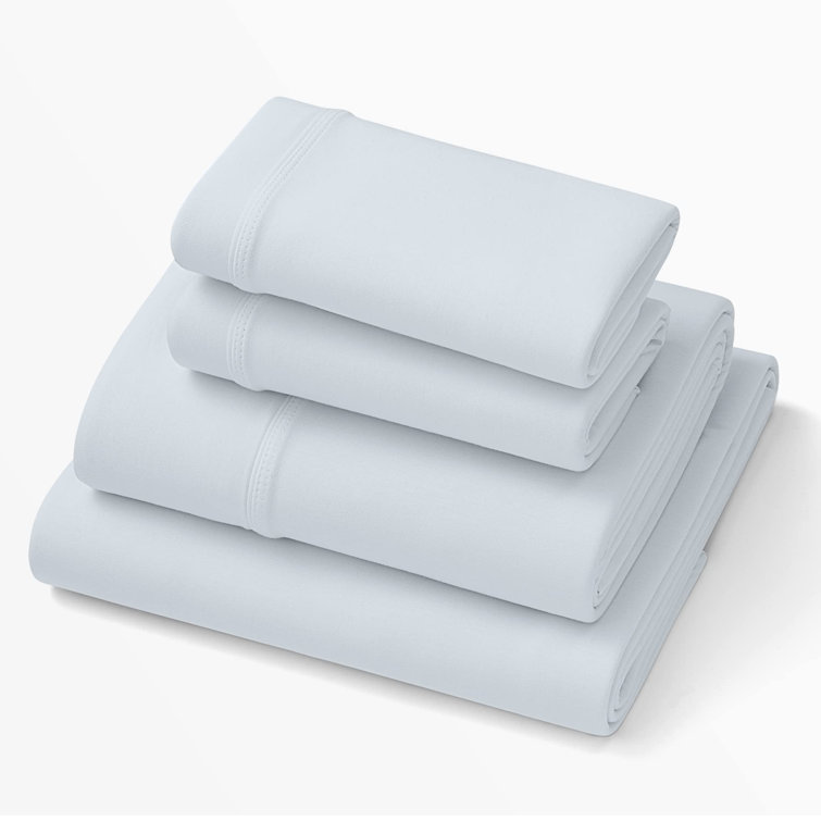 Morning Mist Light Blue Bamboo Queen SoftStretch Sheet Set