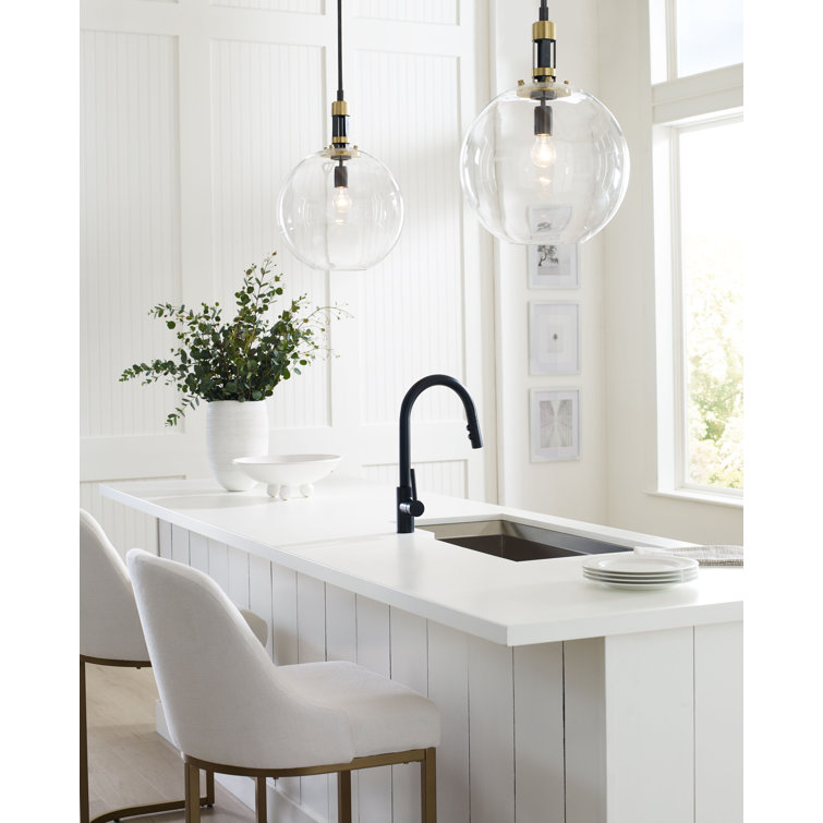 Hand-Rubbed Antique Brass Globe Pendant Light
