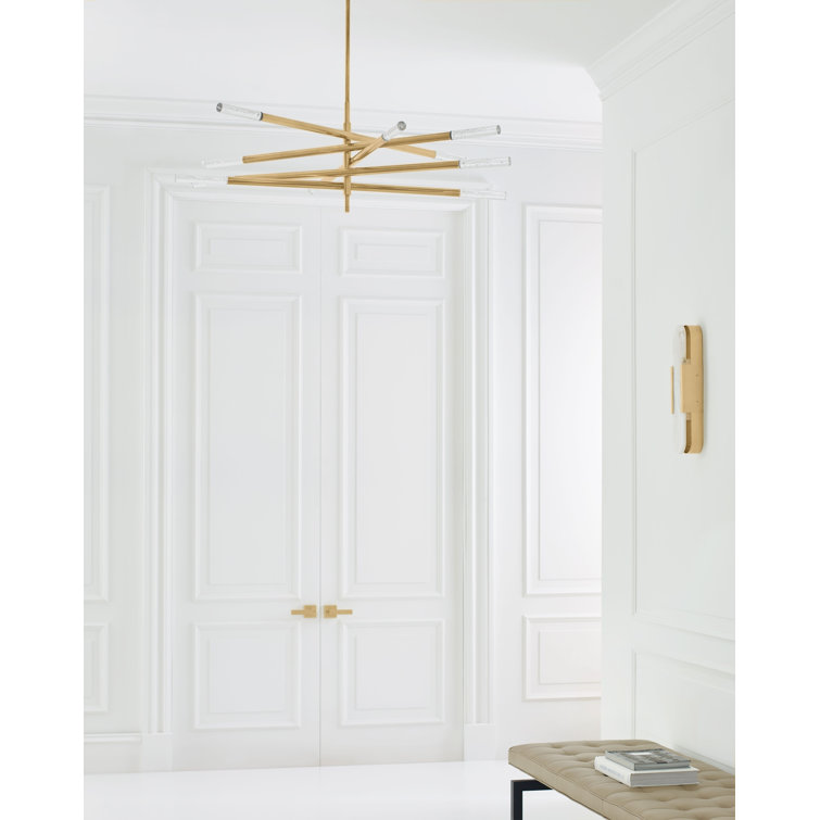 Antique-Burnished Brass and Bronze 20" Sconce with Alabaster Shade
