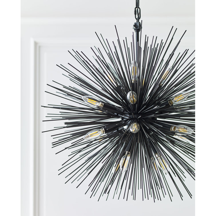 Strada Nickel 20-Light Crystal Plug-In Chandelier, 28.25" H