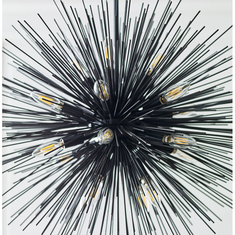 Strada Nickel 20-Light Crystal Plug-In Chandelier, 28.25" H
