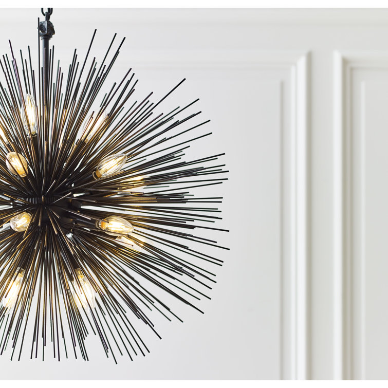 Strada Nickel 20-Light Crystal Plug-In Chandelier, 28.25" H