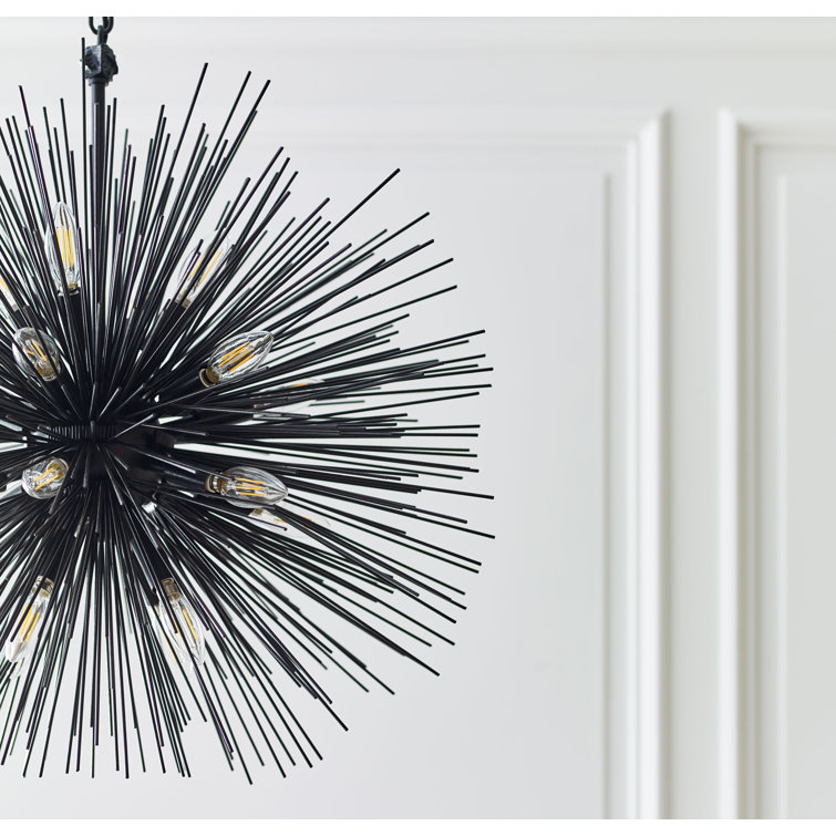 Strada Nickel 20-Light Crystal Plug-In Chandelier, 28.25" H