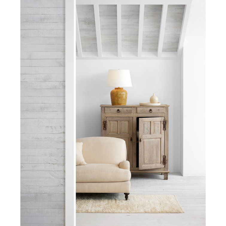 Ivory Ceramic Adjustable Outdoor Table Lamp