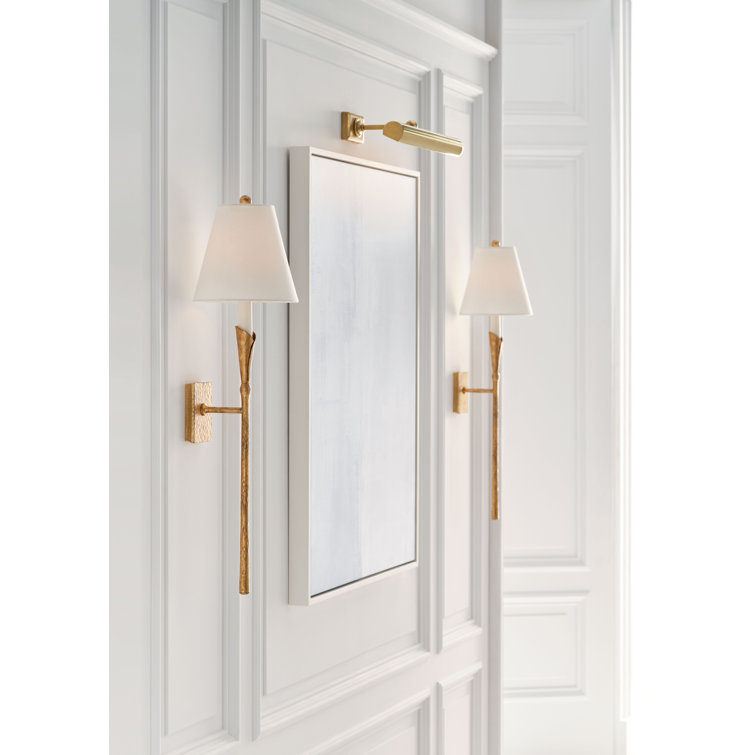 Aiden Polished Nickel 32" LED Botanical Wall Sconce