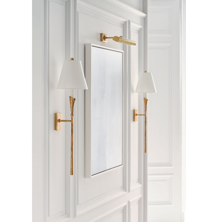 Aiden Polished Nickel 32" LED Botanical Wall Sconce