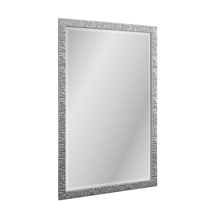 Silver Brushed Stainless Rectangular Accent Mirror