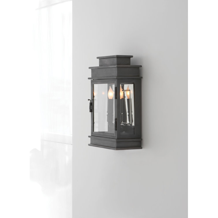 15" Bronze and Black Dimmable Lantern Sconce