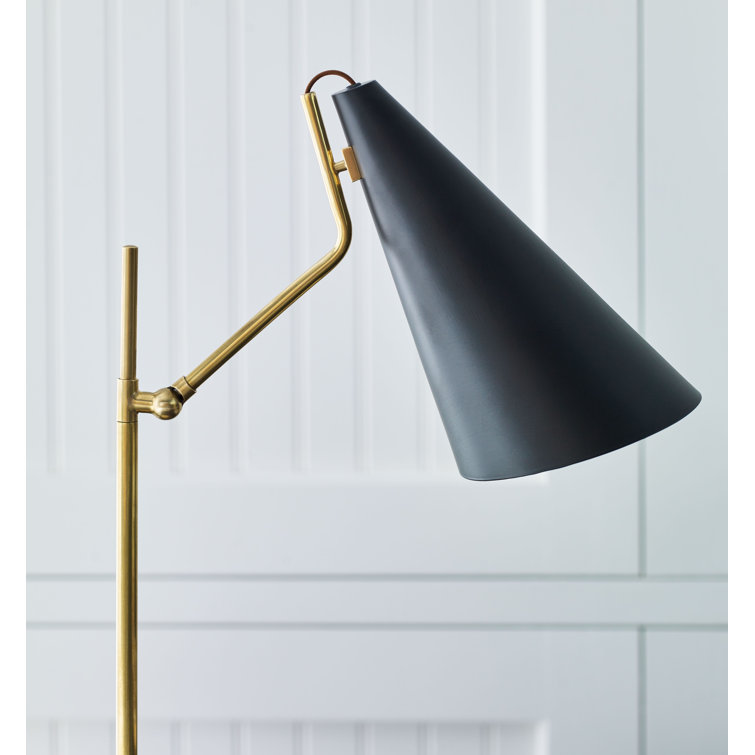 Clemente 20.75'' Adjustable Outdoor Brass & Black Reading Lamp
