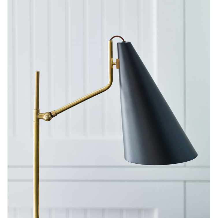 Clemente 20.75'' Adjustable Outdoor Brass & Black Reading Lamp