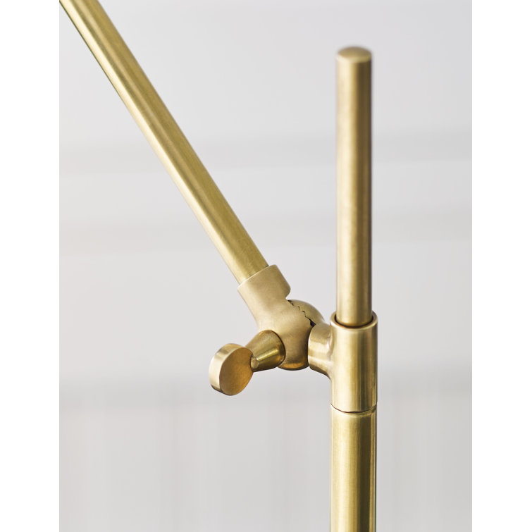 Clemente 20.75'' Adjustable Outdoor Brass & Black Reading Lamp