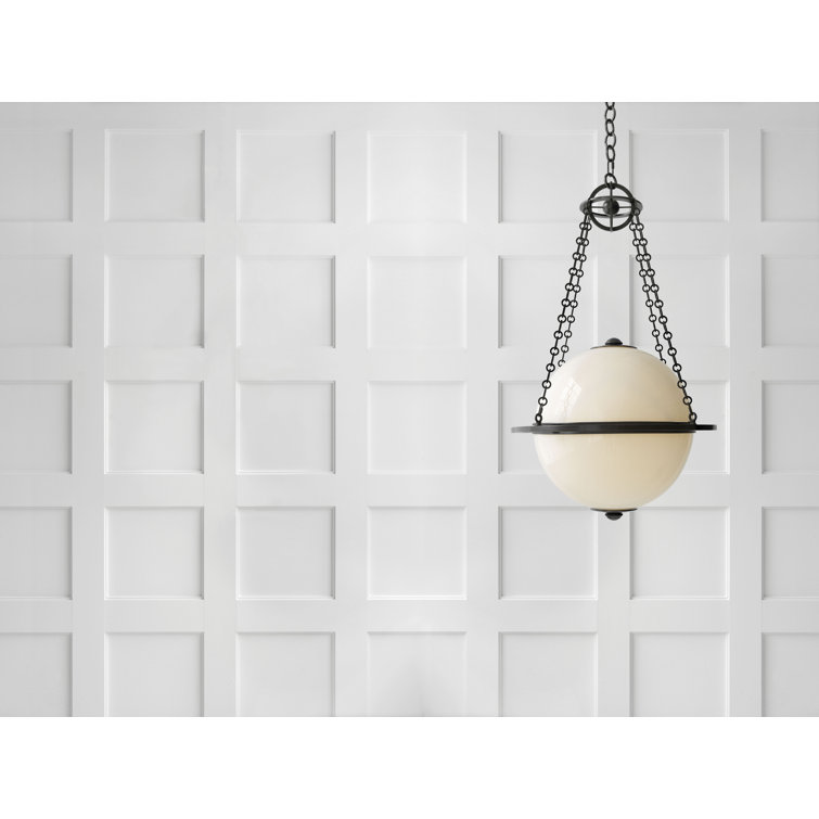 Modern Bronze Glass Globe Indoor/Outdoor Chandelier