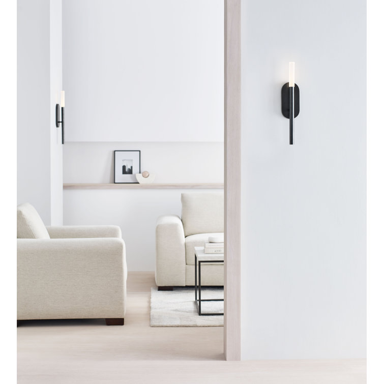 Bronze and Black LED Outdoor Wall Sconce with Etched Crystal