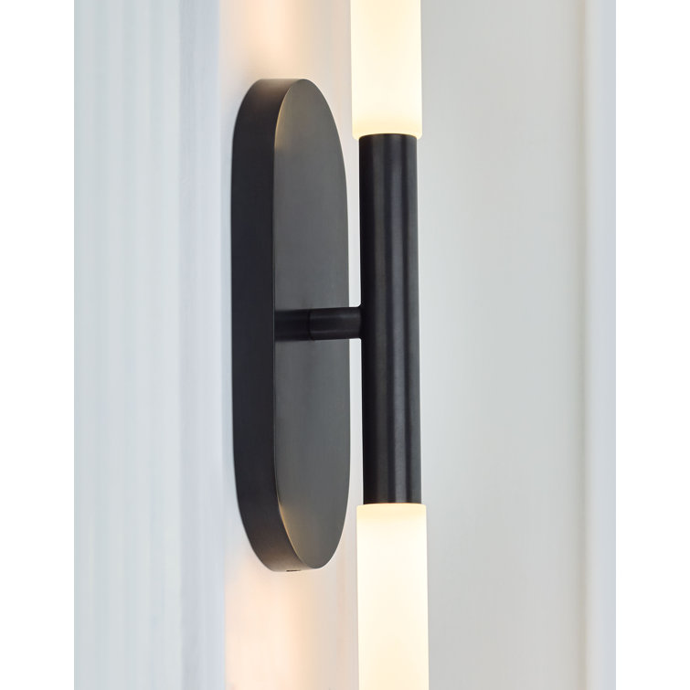 Rousseau Slim Bronze and Black LED Outdoor Vanity Light