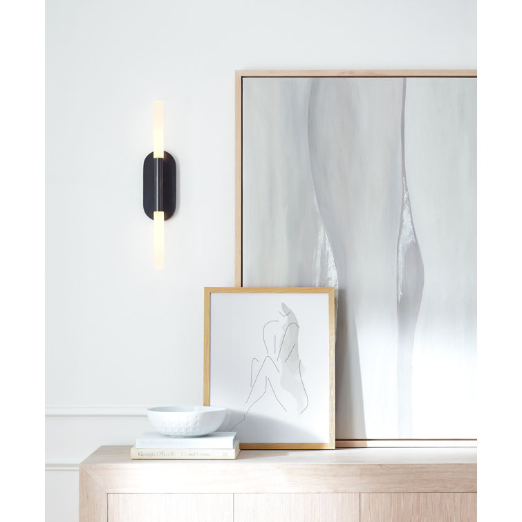 Rousseau Slim Bronze and Black LED Outdoor Vanity Light