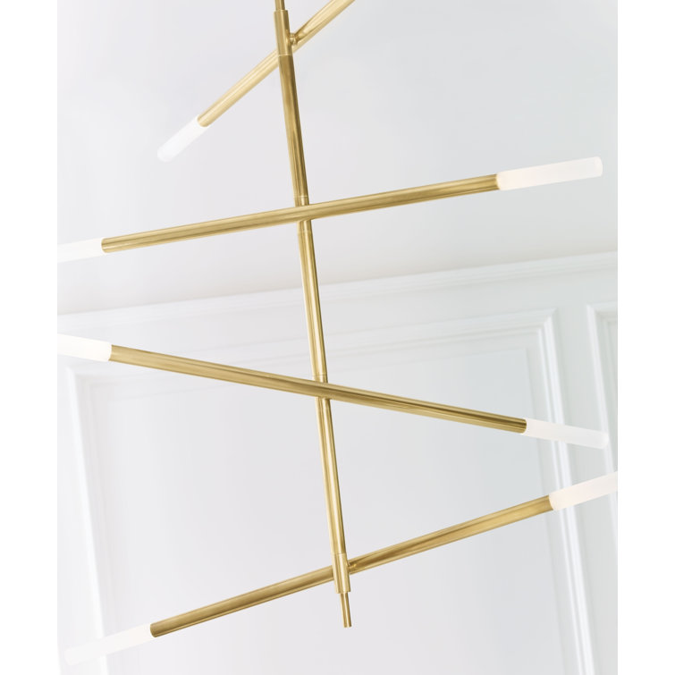 Antique Brass and Crystal 47.5" LED Chandelier