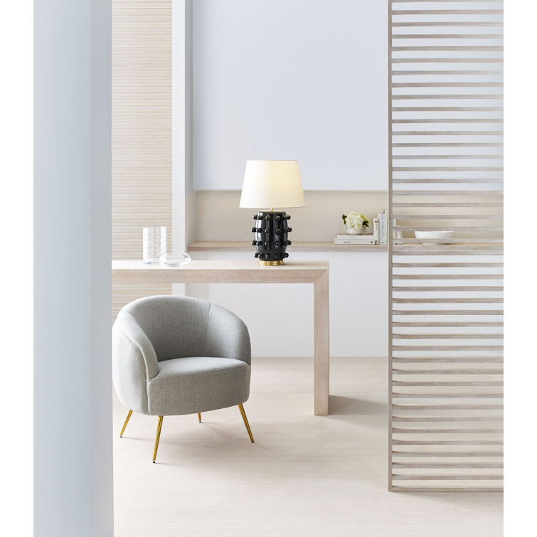 Linden Black Porcelain Outdoor Table Lamp with Orb Accents