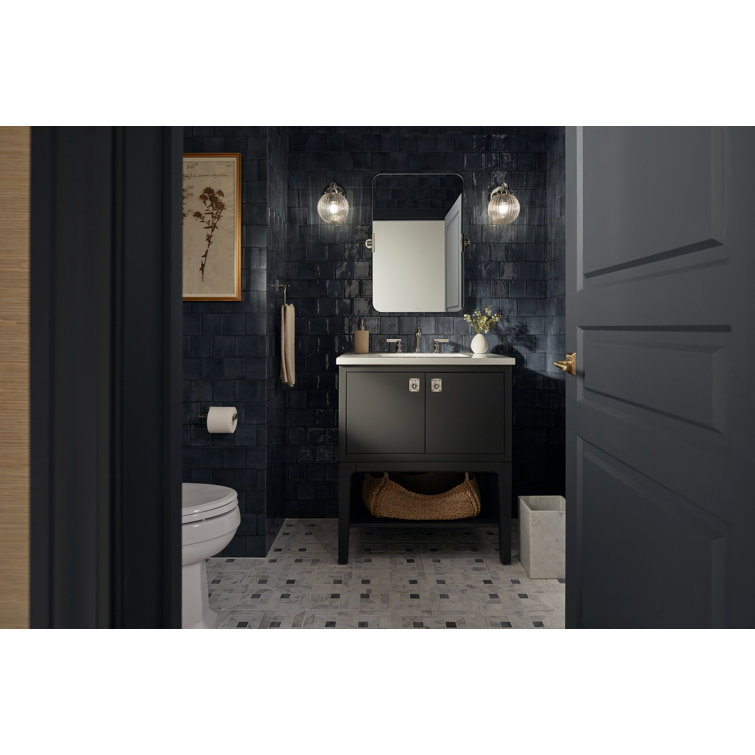Matte Black Glass Globe Wall Sconce