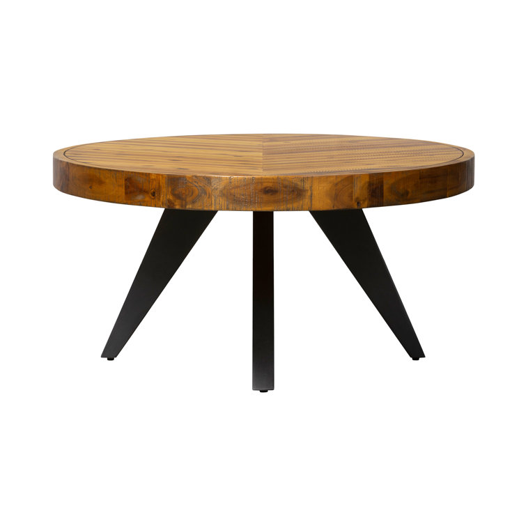Transitional Rustic Black-Brown Oval Coffee Table with Storage
