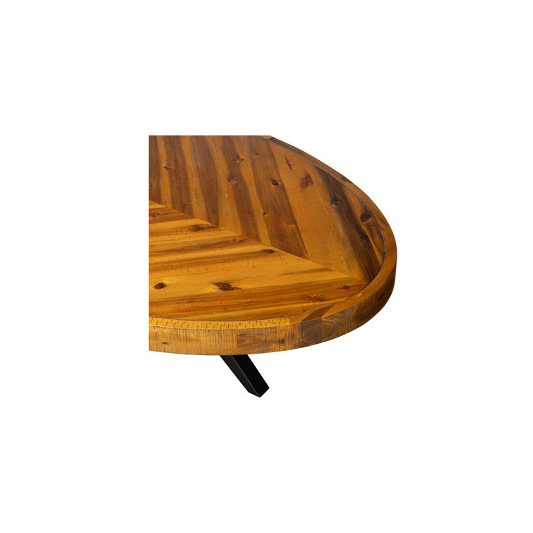 Transitional Rustic Black-Brown Oval Coffee Table with Storage