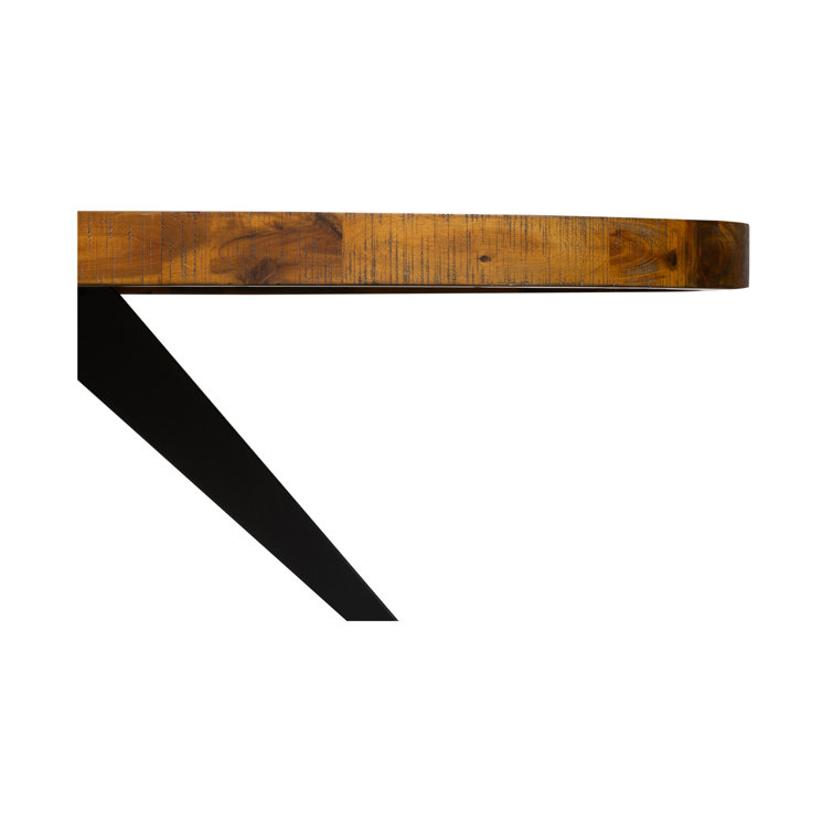Transitional Rustic Black-Brown Oval Coffee Table with Storage