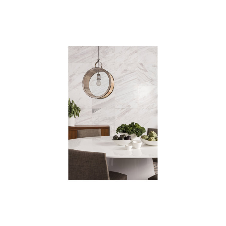 Royale Contemporary Oval White Wood Dining Table for Six