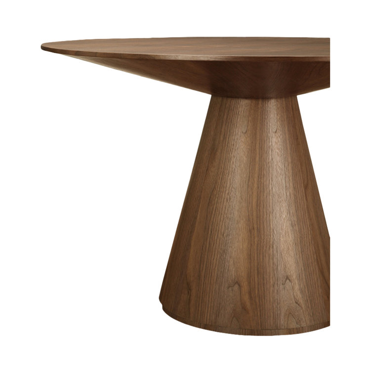 Royale 47" Round Walnut Dining Table for Eight