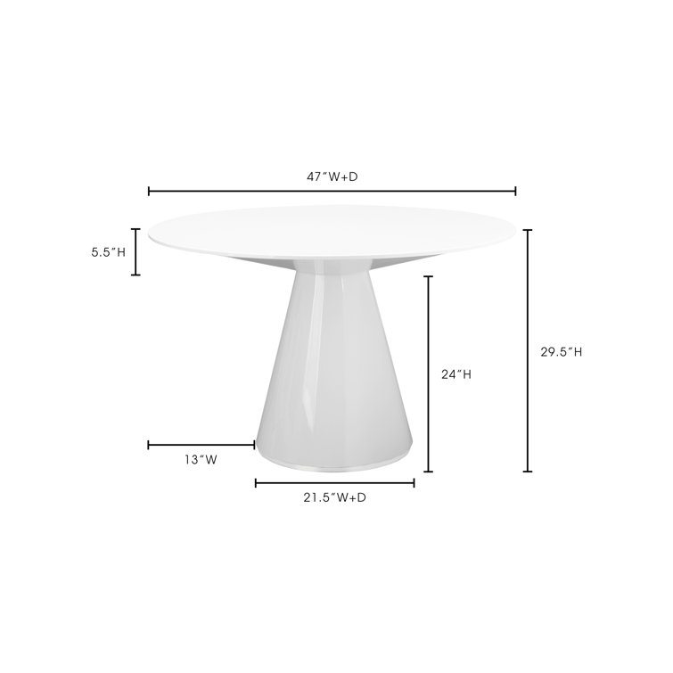 Otago Contemporary 47" Round White Reclaimed Wood Dining Table