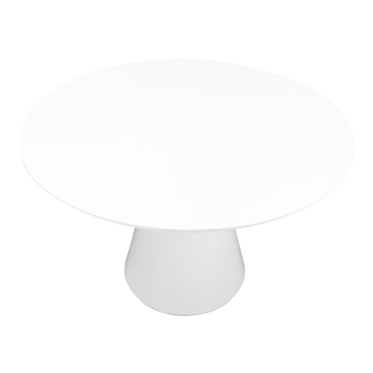 Otago Contemporary 47" Round White Reclaimed Wood Dining Table
