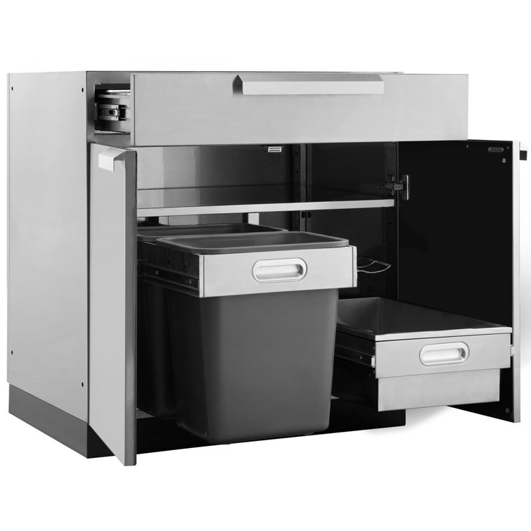 Stainless Steel 32-Inch Outdoor Bar Cabinet with Drawer