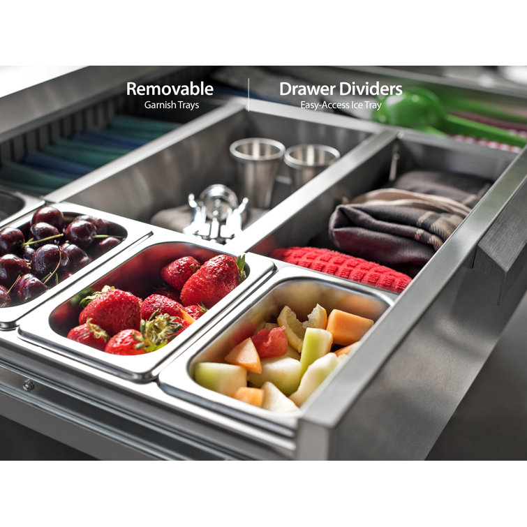 Stainless Steel 32-Inch Outdoor Bar Cabinet with Drawer