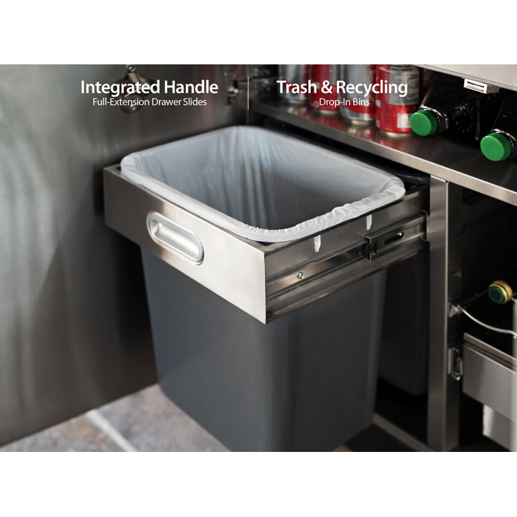 Stainless Steel 32-Inch Outdoor Bar Cabinet with Drawer